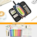 BOENLE Soccer Football Ball Pencil Case Box Boys Girls Large Pencil Pouch with Zipper Compartments Big Capacity Stationery Pen Bag Organizer for Kids Teens Adults School Office