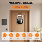 FYY Over The Door Hooks - 2 Pack Heavy Duty Dual-Hook Organizer Hanger with Non-Slip Rubber for Towels, Clothes, Hats & Bags Use in Bathroom, Bedroom, Kitchen - Fits Interior Doors Up to 1 3/8" Brown