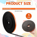 AmazingSpark Magnetic Tape Roll Thin Strips, 0.39 Inch x 66 Feet Magnetic Board Dividers Whiteboard Graphic Decorative Tape Marking Line for Classroom Office Art Accessories(Orange)