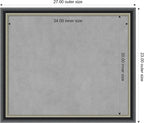 Amanti Art Black Framed Magnetic Board 23x27 Medium Vision Board for use with Magnets, 100% Metal Sheet to Display Items as Office Decor or for Home Organization in mudroom, Kitchen or Kids Room