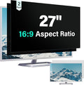 Mao Yeye [2 Pack] 27 Inch Computer Privacy Screen for 16:9 Aspect Ratio Widescreen Monitor, Eye Protection Anti Glare Blue Light Computer Monitor Privacy Filter, Removable 27 in Protector Film
