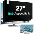 Mao Yeye [2 Pack] 27 Inch Computer Privacy Screen for 16:9 Aspect Ratio Widescreen Monitor, Eye Protection Anti Glare Blue Light Computer Monitor Privacy Filter, Removable 27 in Protector Film