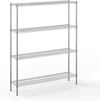 Regal Altair 14" Deep x 60" Wide x 74" Height Wire Shelving Kit | 4-Tier | NSF Commercial Storage Rack Unit