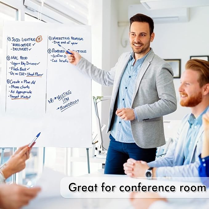 Lineon Dry Erase Markers, 100 Bulk Pack Blue Whiteboard Markers with 2 Eraser, Fine Point Dry Erase Markers Perfect For Writing on Whiteboards, Dry-Erase Boards,Mirrors for School Office Home