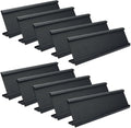 SINYUDUN 10 Pack 2" x 8" Aluminum Desk Name Plate Holder, Office Name Plate Holder for Desks, Desk Sign Holder for Office Conference, Meeting Room or Other Business Event (Black)