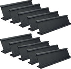 SINYUDUN 10 Pack 2" x 8" Aluminum Desk Name Plate Holder, Office Name Plate Holder for Desks, Desk Sign Holder for Office Conference, Meeting Room or Other Business Event (Black)