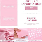 Buryeah 12 Pcs Reserved Seating Signs for Chairs Church Pew Reserved Chair Signs Placeholder with Printed Words for Weddings Parties Celebrations Receptions Church or Event (Pink)
