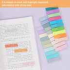 (4200 Pcs) Book Tabs for Annotating, Sticky Tabs Transparent Small Sticky Notes Flags, Colorful Morandi Page Markers for Notebooks, Multi-Colored Writable and Repositionable Book Flags Strip
