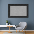 Amanti Art Black Framed Magnetic Board 27x39 Large Vision Board for use with Magnets, 100% Metal Sheet to Display Items as Office Decor or for Home Organization in mudroom, Kitchen or Kids Room