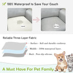 Couch Arm Covers, Sofa Arm Covers, Waterproof Armrest Cover for Sofa, Armchair, Loveseat, Non-Slip Recliner Arm Cover, Sofas Headrest Cover, Arm Chair Covers Set of 2 (Cream, 26"×26")
