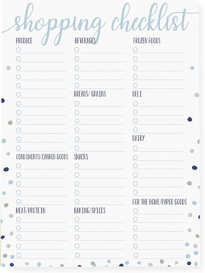 Graphique Large Magnetic Notepad, Shopping Checklist – 150 Sheets, 6” x 8” – “Shopping Checklist”, Sticks to Any Magnetic Surface, Perfect for Shopping and Grocery Lists, Makes a Great Gift