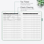 KUMEER Check Register – Elegant Check Registers for Personal Checkbook with Check & Transaction Registers, Hardcover Checkbook Log 5.2x7.6" (Mint Green)
