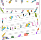 Name Tags for Classroom Cubbies, 30 Colorful Name Plates for Desks, Back to School Self Adhesive Name Tags Sticker for Teachers Elementary - A11