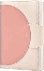 CAGIE Lined Journal for Women, 100GSM Leather Journals for Writing with Buckle Closure,A5 Hardcover Diary Journaling Notebooks for Business Work School Note Taking 5.9" x8.59 (Pink)