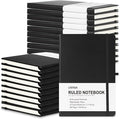 LYDTICK 20 Pack Journals for Writing College Ruled Notebooks Journal in Bulk, Hardcover Notebooks (200Pages) for Note Talking, Lined Bullet Journals for Home School Office, 5.7"x8.4", Black