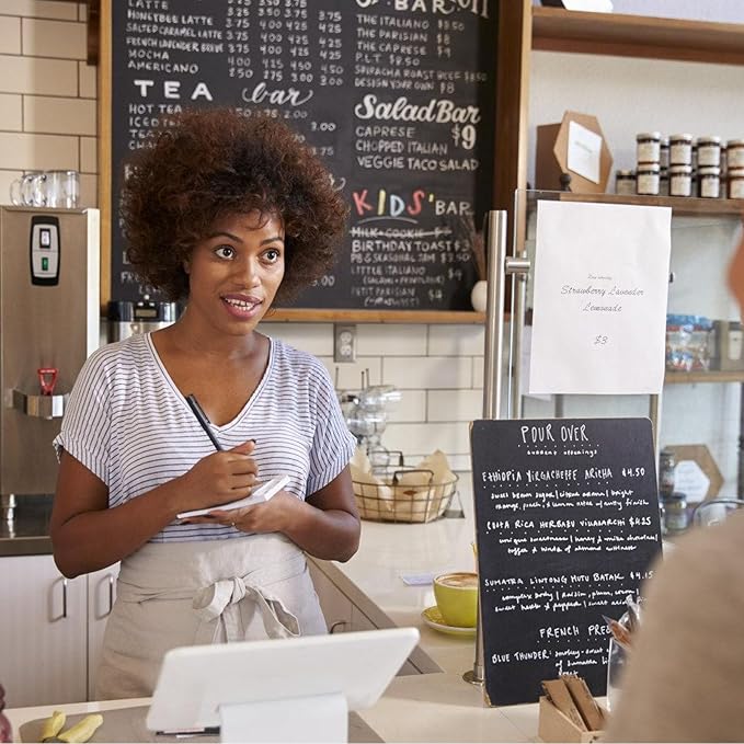 UAGGIC Creative 8x12Inch Desktop Small Chalkboard with Wood Stand Set for Home Office Decoration and Memos Writing Board