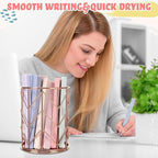 Marspark 216 Pcs Highlighters Bulk Chisel Tip Aesthetic 12 Assorted Colors No Bleed Cute Soft Color Marker Pens for Journal Planner Notes School Study Office Supplies