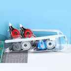 WISOPTUS 39.37ft Correction Tape with Dispenser, 6-Count Pack, Fast, Clean, Opaque and Easy-to-Use Tear-Resistant Correction Tape Bulk Office School Supplies, Blue, Red, Gray