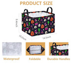 FUULOXE Halloween Ghost Storage Basket with Handles Pumpkin Open Gifts&Candy Spooky Basket stuffers for Kids Baby Collapsible Women Organizer Bins Toys Boxes for Shelves Home Office