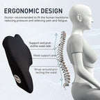 SPRFUFLY Really Amazing Lumbar Support Pillow for Car Seat - Pure Memory Foam with Breathable Removable Cover - Relieves Back Pain Lumbar Pillow(Black, 1PC)