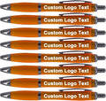 HEYZARDA Personalized Pens with Name Custom Text Logo Retractable Customized Ballpoint Pens for Church Office Business 50 Pcs, Orange