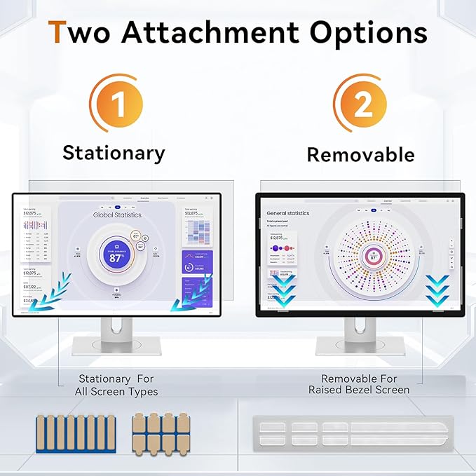 [2 Pack] 29 Inch Computer Privacy Screen for 21:9 Aspect Ratio Widescreen Monitor, Eye Protection Anti Glare Blue Light Computer Monitor Privacy Filter, Removable Anti-Scratch 29in Protector Film
