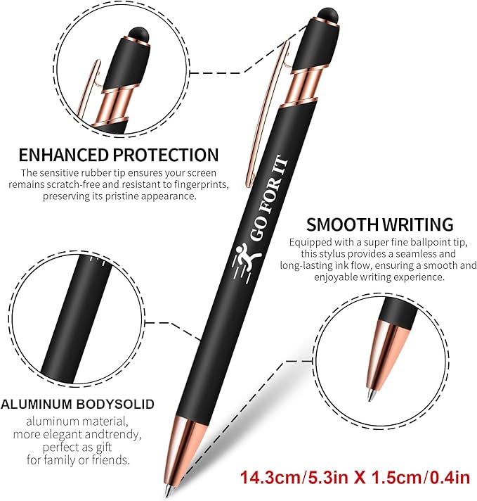 Vebermo 15 Pack Motivational Pen Set - Inspirational Quotes Retractable Ballpoint Pens for Office School Supplies, Encouragement Gifts for Women & Men, Multicolor