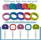 Blulu 80 Pieces 1Inch Colored Key Covers Caps Tags Covers Set Plastic Key Color Identifier Rings Toppers(Retro Color)