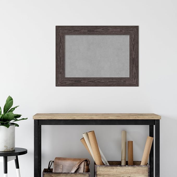Amanti Art Black Framed Magnetic Board 22x30 Medium Vision Board for use with Magnets, 100% Metal Sheet to Display Items as Office Decor or for Home Organization in mudroom, Kitchen or Kids Room