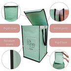 NYIKA - Recycling Organizer - Reusable Recycling Bags - Recycling Sorter - Trash Sorting Bins - 3 Compartment Recycle - Pack of 3 Bags with Lid (Mediterranean)