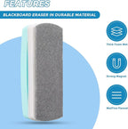 Ddaowanx Whiteboard Eraser, Magnetic Dry Erase Eraser, Glass Board Eraser,School and Office Supplies, Pack of 2 (Light Blue)