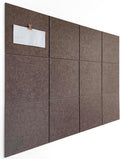 DECORITA Felt Wall Tiles | Large Cork Board Alternative | Aesthetic Felt Bulletin Board for Office, Home & Classroom | Large Cork Boards for Walls Pinboard (12-Pack) | Desert Palm