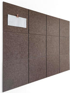 DECORITA Felt Wall Tiles | Large Cork Board Alternative | Aesthetic Felt Bulletin Board for Office, Home & Classroom | Large Cork Boards for Walls Pinboard (12-Pack) | Desert Palm