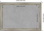 Amanti Art Silver Framed Magnetic Board 14x20 Small Vision Board for use with Magnets, 100% Metal Sheet to Display Items as Office Decor or for Home Organization in mudroom, Kitchen or Kids Room