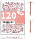 120 PCS Flat Rose Gold Push Pins for Wall Thumb Tacks for Walls Flat thumbtacks Push pin for Bulletin Board Shadow Box Display Thumbtack for Cork Board