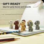 24Pcs Pencil Top Erasers for Kids, Dog Pencil Erasers Toppers Bulk, Cute Cap Erasers for Party Favors Classroom Rewards