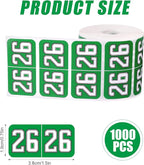 1000pcs 2026 Year Stickers, 3/4x1-1/2 Inch 26 Year Colored Self-Adhesive Stickers File Folder Labels Decals for Tab File Folders Office Supplies (Dark Green)