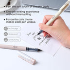 FUNFULL 16pcs Quick Dry Coffee Ink Rollerball Pens, 0.5mm Fine Point Colored Ink Gel Rubber Finish Smooth Writing Pens, Gifts for Women, Students, Teachers, Employees