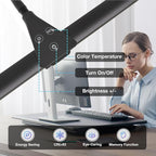 Hensam Desk Lamp for Office Home, 31.5" Desktop Lighting Bar with Gooseneck, Clip on Desk Light with Clamp, Bright Dimmable Table Lamp for Study, Work, Computer, Monitor, Reading
