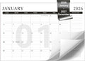 Yoment Desk Calendar Refill 2026-2027, Jan 2026-Dec 2027, Large 10"x16" Monthly Planner with to-do Lists 24 Months Calendar for Office School Home, Black