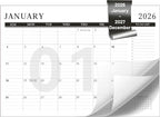 Yoment Desk Calendar Refill 2026-2027, Jan 2026-Dec 2027, Large 10"x16" Monthly Planner with to-do Lists 24 Months Calendar for Office School Home, Black