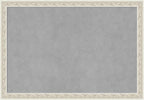 Amanti Art Silver Framed Magnetic Board 18x26 Medium Vision Board for use with Magnets, 100% Metal Sheet to Display Items as Office Decor or for Home Organization in mudroom, Kitchen or Kids Room