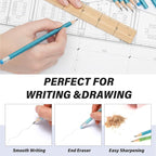 TecUnite 120 Pcs #2 HB Pencils with Eraser No 2 Unsharpened Wooden Hexagonal Pencils for Adults Gifts for School Exam art Learning Office Sketching(Glitter Series)