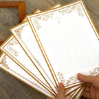8 Pcs Vintage Letter Papers Set Printable Writing Paper Lined for Wedding Invitation Greeting Love Letters with Envelopes for Girls Women Men Stationary