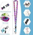 Lanyards for ID Badges Name Tags ID Card Holder, ID Badge Holder with Breakaway Lanyard, Cute Badge Reel Badge Clip Retractable, Women Teacher Nurse Student School Office Gift, Butterfly Design