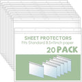 Sinload 10 Pcs Heavy Duty Sheet Protector 8.5 x 11 Inch Job Ticket Holder Waterproof Resealable Zip Page Wall Sign Holder Clear Dry Erase Document Sleeve Magazine Protector Horizontal(12.4 x 9.8 Inch)