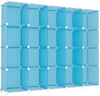 HOMIDEC 20-Cube Storage Organizer, Closet Organizer Storage Shelf Bookcase Bookshelf with Metal Hammer, Storage Cubes Organizer Cabinet for Kids, Closet, Bedroom, Bathroom