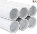 MagicWater Supply Mailing Tube - 1.5 in x 18 in - White - 6 Pack - for Shipping and Storage of Posters, Arts, Crafts, and Documents