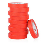 BOMEI PACK Red Painters Tape 1 Inch - Paint Tape 10 Rolls x 1 Inch x 55 Yards - Painter's Tape Red Masking Tape for Walls Painting, DIY Crafting, and School Projects, Total 550 Yards