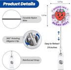 Doing My Berry Best Cute Strawberry Badge Reel, Retractable ID Card Badge Holders, Healthcare Worker Badge Clip for RN MA Pediatric Nurse Doctor Nursing Student Ambulatory Care PT OT Therapists HR